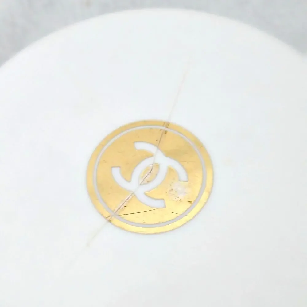 Chanel No 5 Perfumed Bath Body Powder Puff Vintage 8 oz. 70% full Vanity FLAW